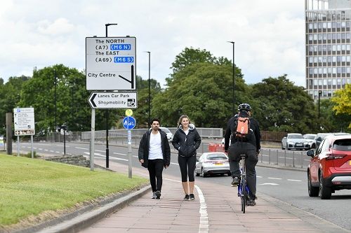 Walkers and Cyclist in Carlisle